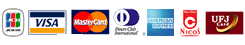 使用できるカード JCB VISA MASTERCARD DYNERS AMEX NICOS UFJ